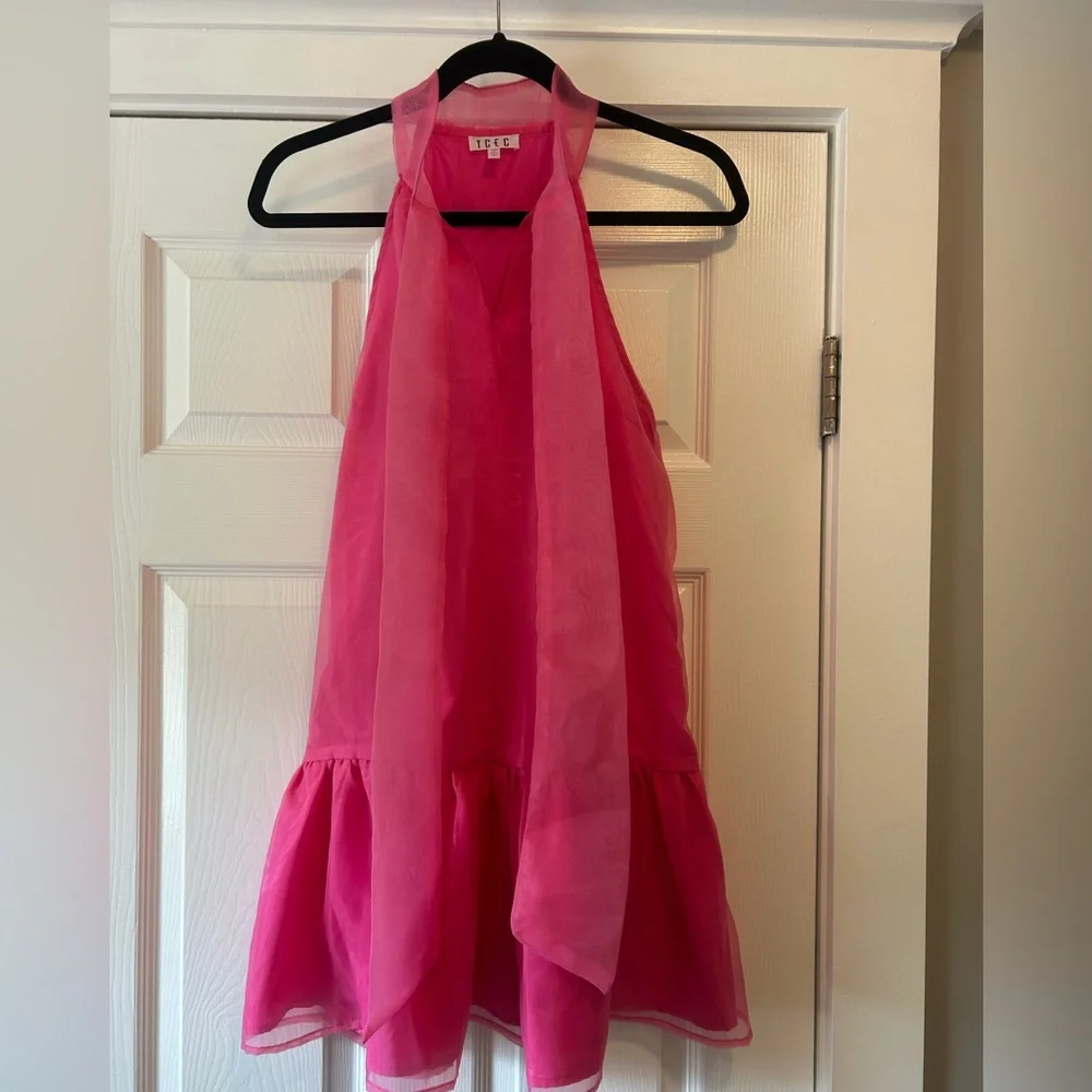 TCEC Pink Halter Mini Dress - Picture 2 of 10
